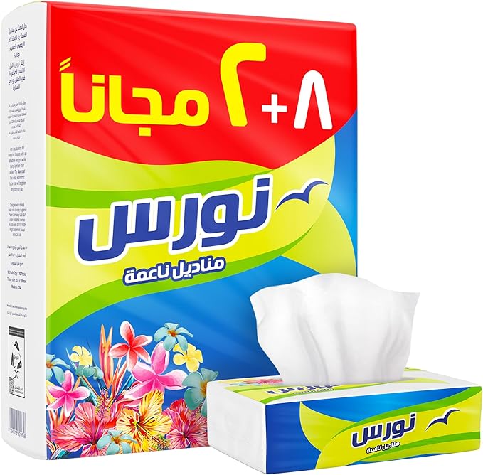 Fine Nawras Facial Tissues Nylon 8+2 (160x2 Plies)