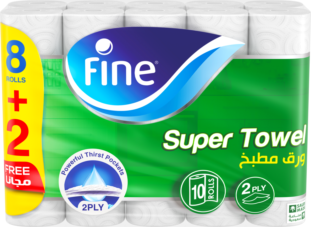 Fine Kitchen Super Towel 40x2 Plies 8 + 2