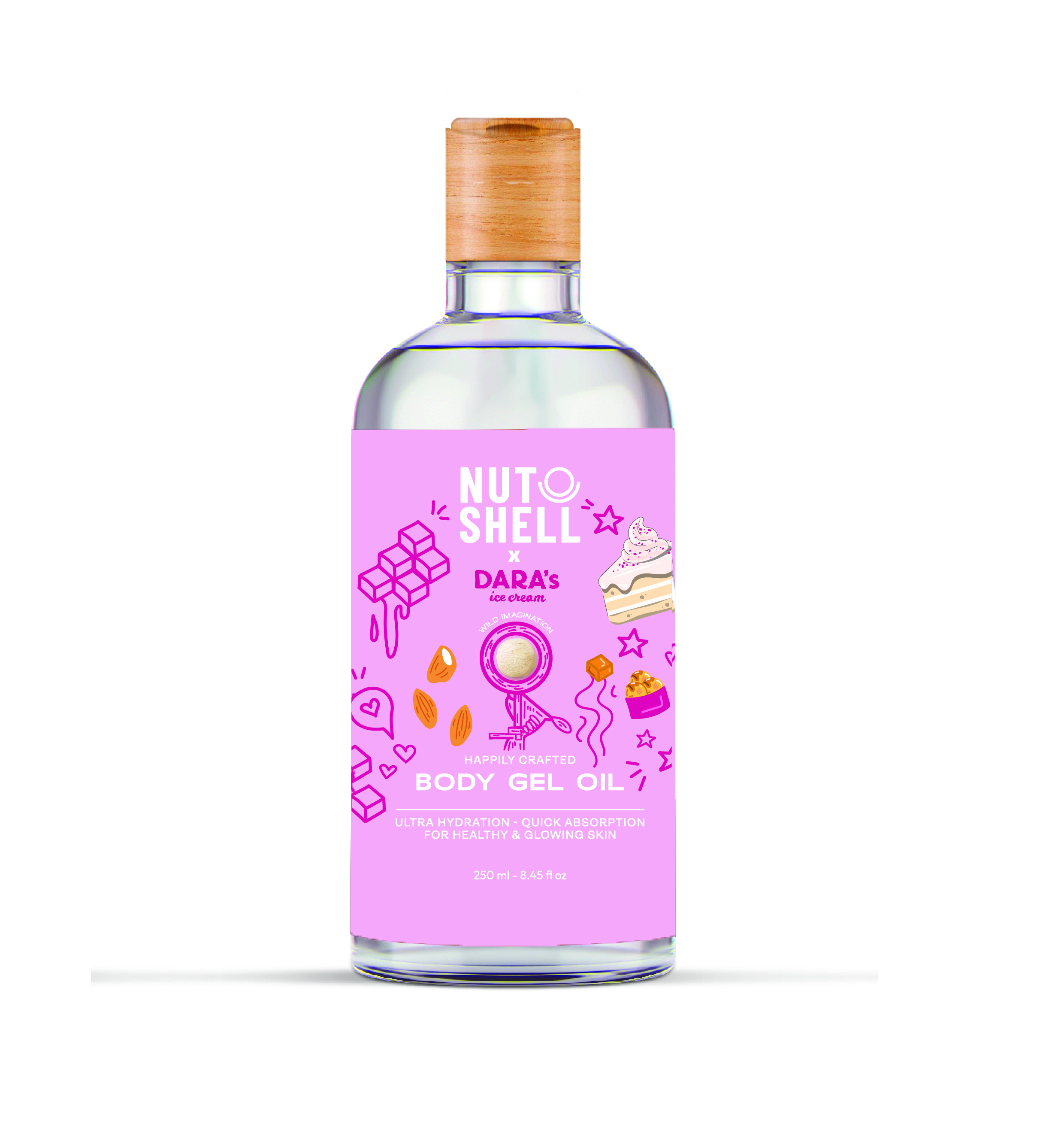 Nutshell Body Gel Oil Dara'S Ice Cream 250 Ml