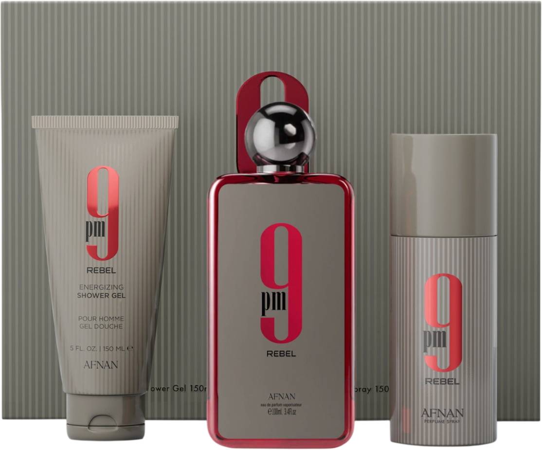 Afnan 9pm Rebel Perfume Gift Set Eau De Parfum Unisex