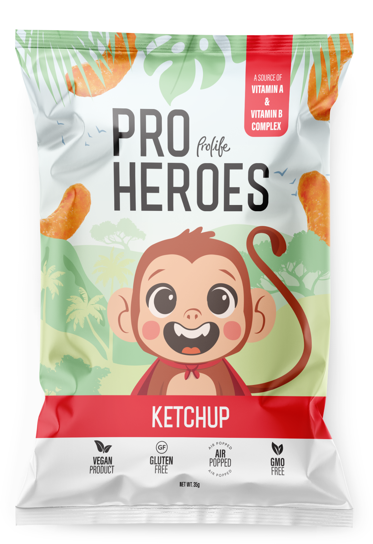 Prolife Pro Heroes Ketchup Puffs 35 G