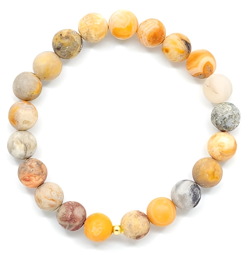 Min Maadan Alensan Matte Crazy Lace Stone Bracelet