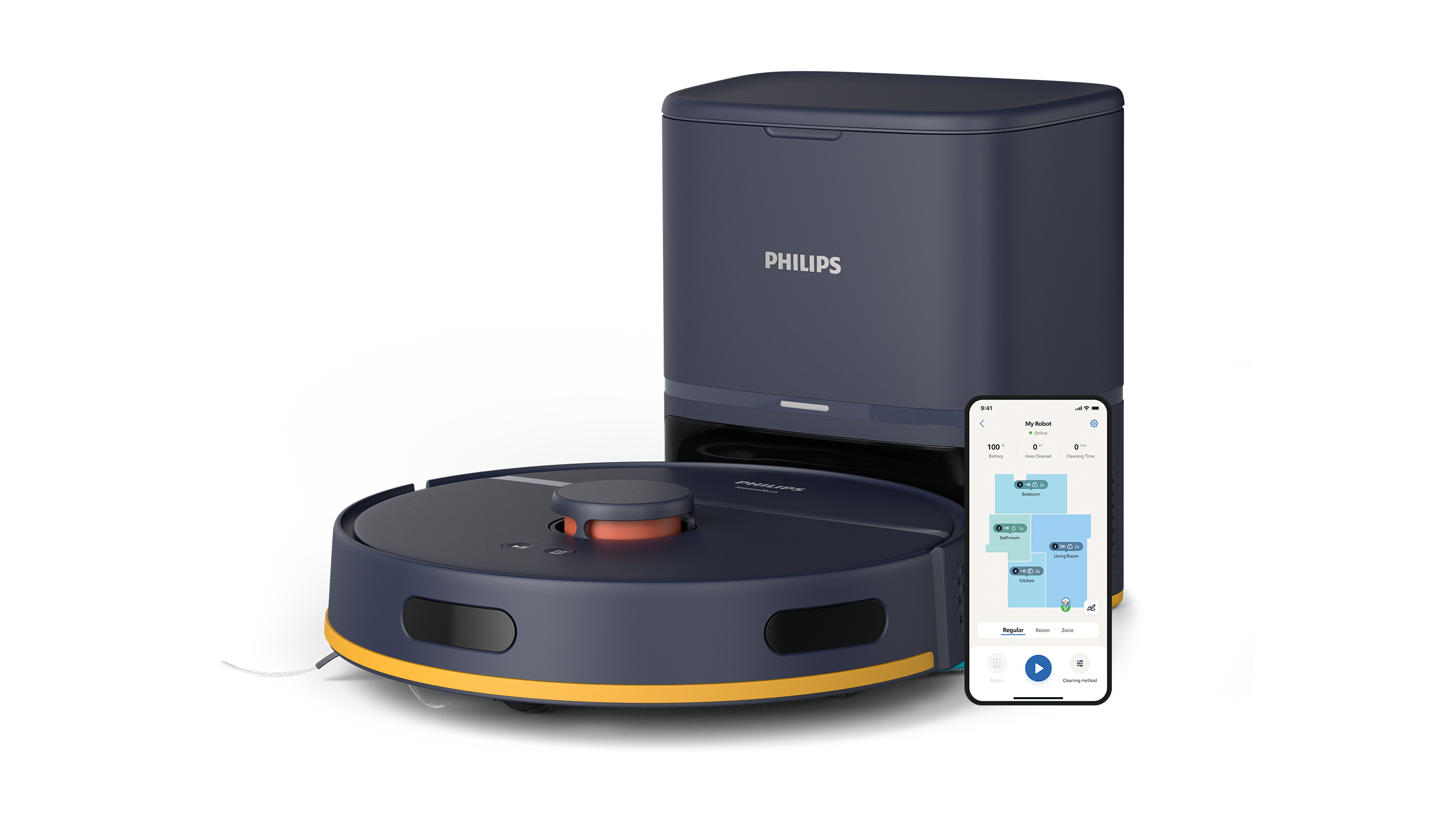 Philips Robot Vacuum+Mop 2000 Auto-Empty Lds