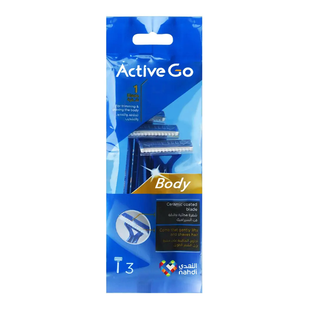 Active Go Body Razors - 3 Pc