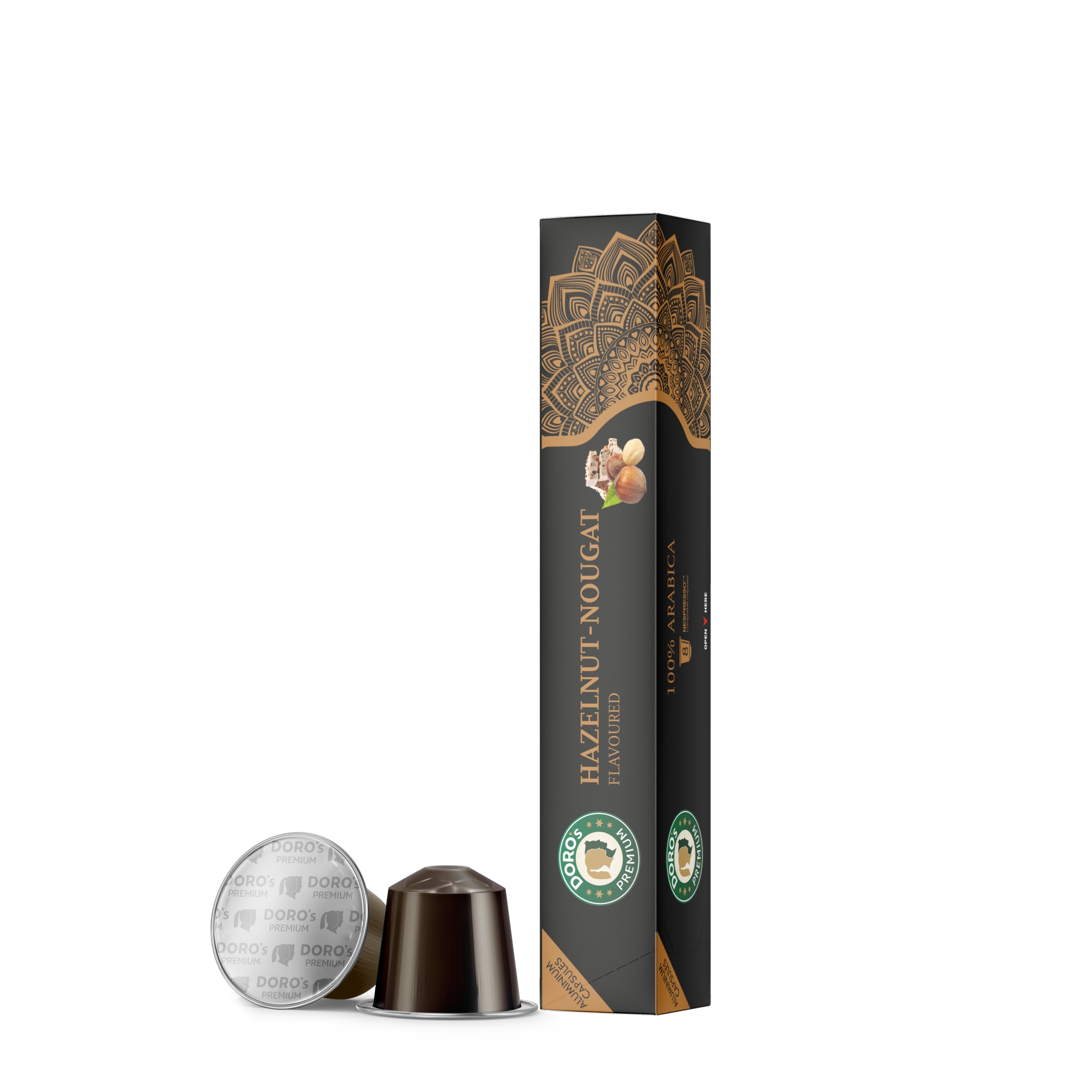 DORO'S PREMIUM - Hazelnut & Nougat Luxury Coffee Capsule 8 Capsule