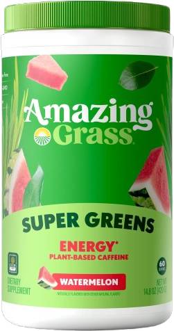 Amazing Grass Organic Green Blend Energy Watermelon - 60 Servings