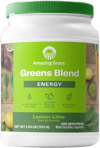 Amazing Grass Organic Green Blend Energy Lemon Lime - 100 Servings