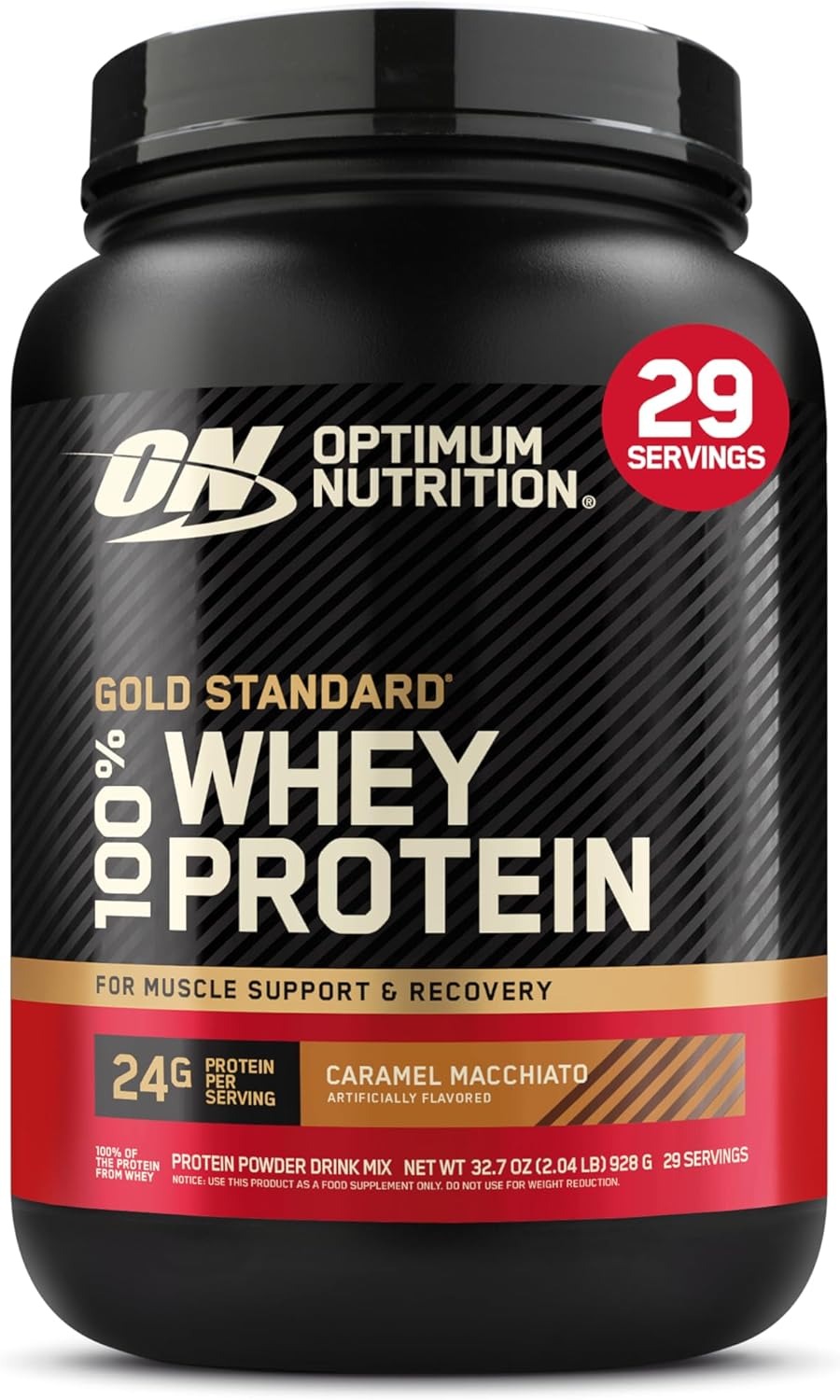 Optimum Nutrition Gold Standard 100% Whey Gluten Free Caramel Macchiato - 2.04 lb