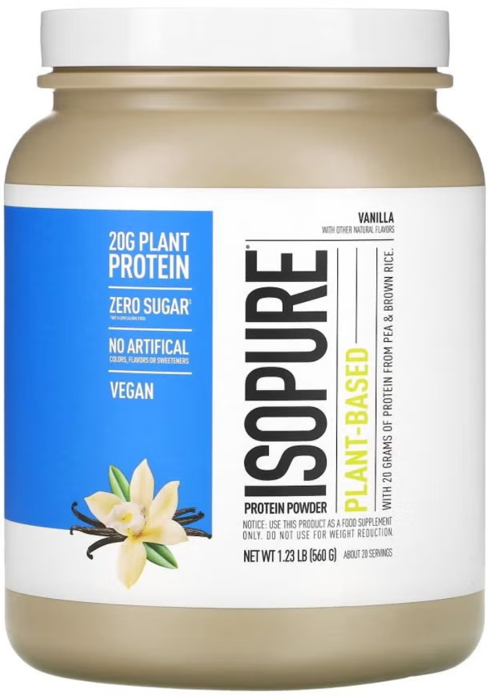 Isopure Plant Protein Gluten Free Lactose Free Vanilla 1.23 lb
