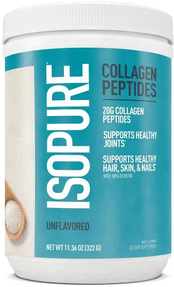 Isopure Collagen Amazing Grass-Fed Gluten Free Lactose Free Unflavored - 322 g