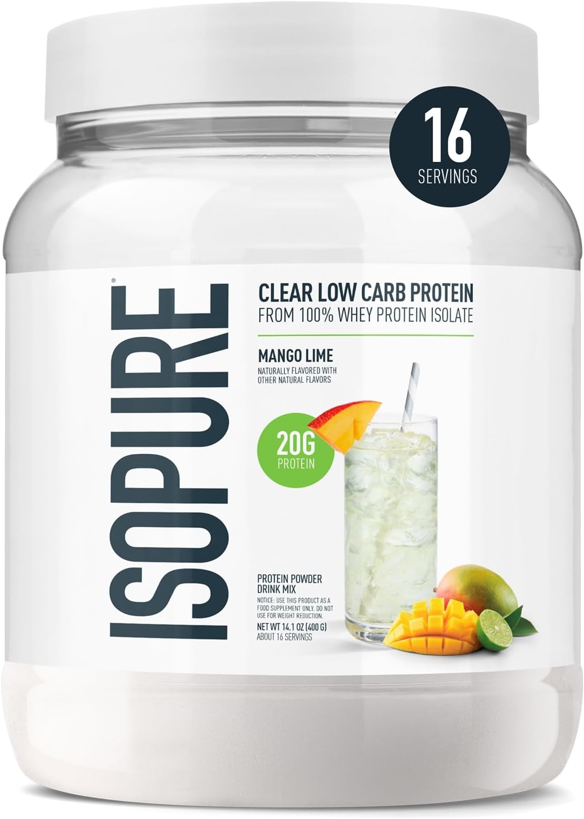 ISOPURE CLEAR LC GF MANGO LM 0.88LB