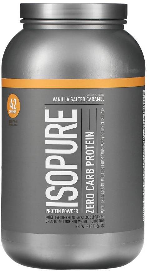 Isopure Zero Carb Gluten Free Vanilla Salted Caramel  -  3 lb