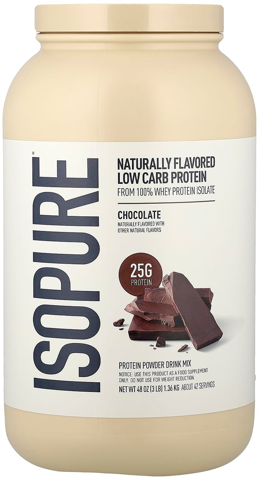 Isopure Low Carb Naturally Flavored Gluten Free Lactose Free Chocolate - 3 lb