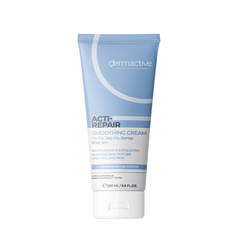 Dermactive ACTI-REPAIR Smoothing Cream 200 ml Fragrance Free | Moisturizing & Exfoliating | Smooths Skin Texture