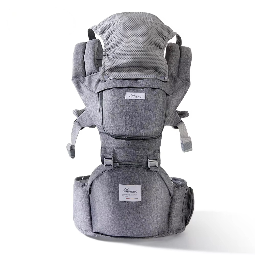 Sunveno Baby Carrier With Infant Hip Seat Grey