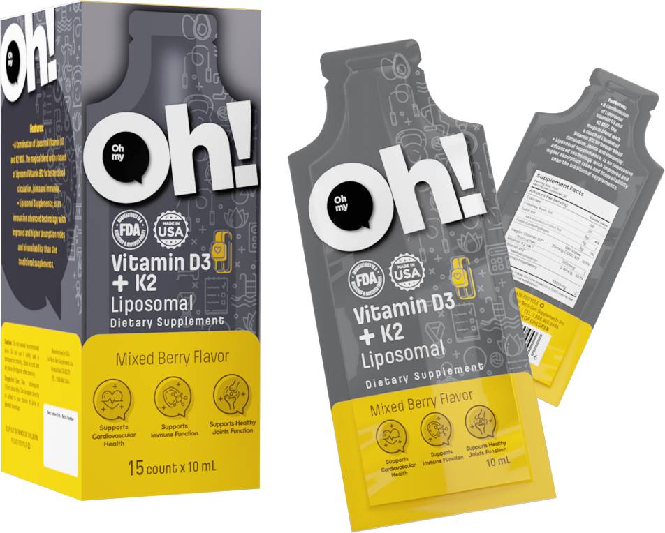 Oh My Oh Liposomal Vitamin D3 + K2 15 Pouch - 15 ml