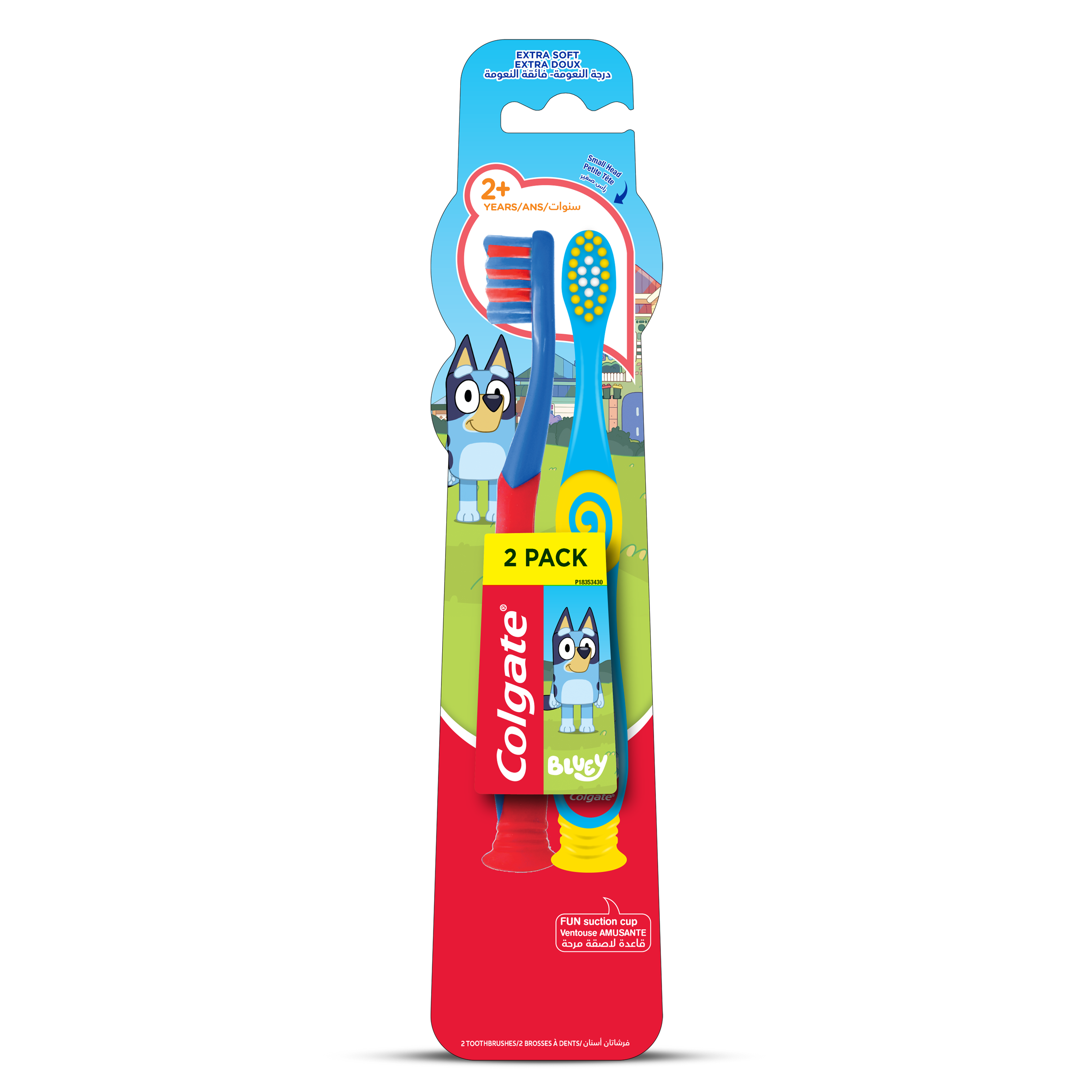 Colgate Kids Bluey 2+ years 2PK Toothbrush Extra Soft