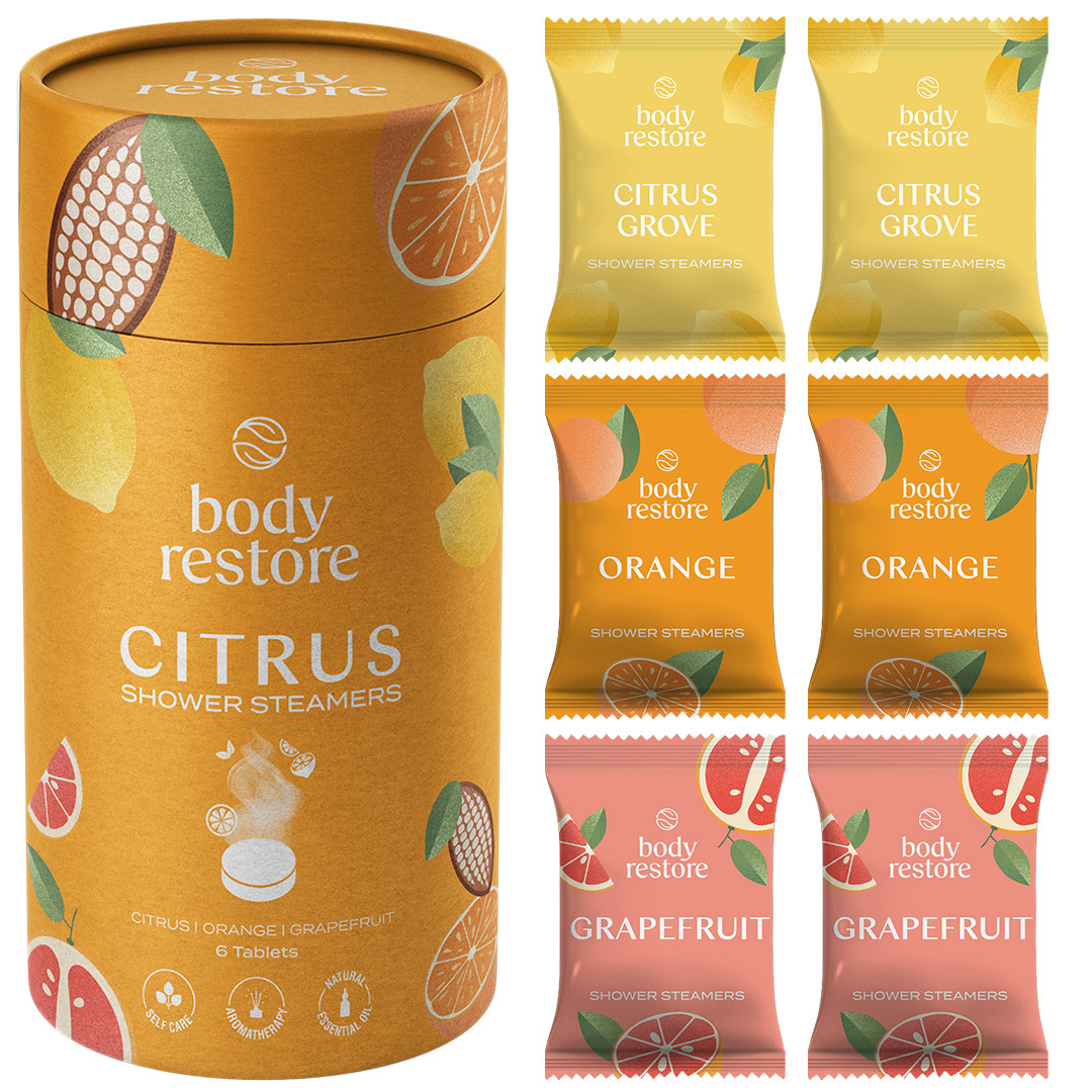 Body Restore Citrus Shower Bombs 6 Pack