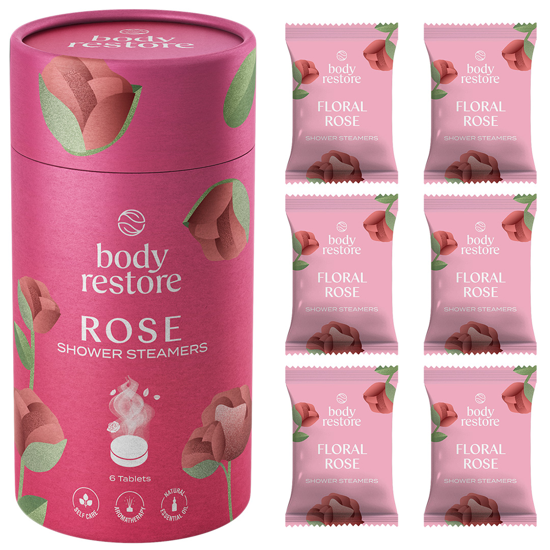 Body Restore Rose Shower Bombs 6 Pack