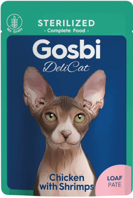 Gosbi Delicat Sterilized Chicken With Shrimps Wet Food - 70 gm