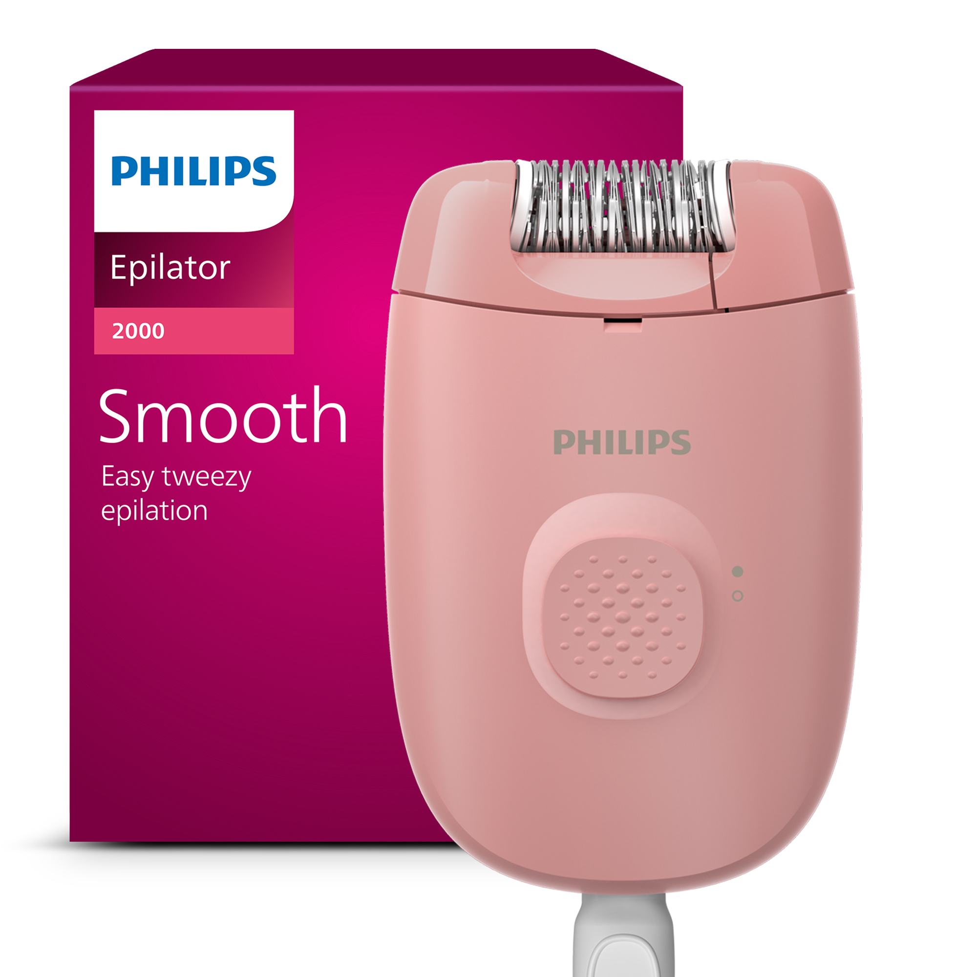 Philips Corded Epilator, 1 Speed Setting, Washable Head, Grip Lines & Pattens, Cleansing Brush, BRE229/00