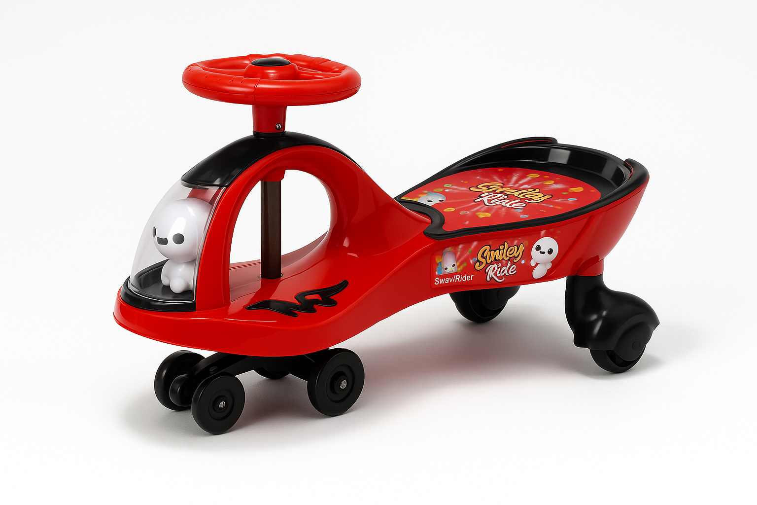 Urban Tots Smily Rider Car For Kids With Music And Horn Red