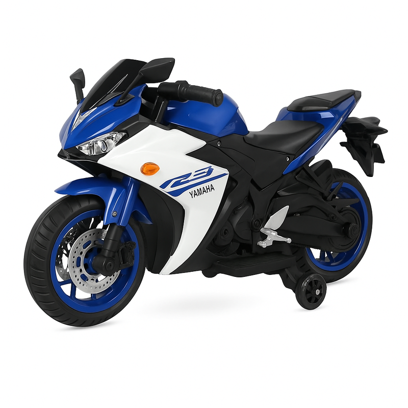 Urban Tots Kids Rideon Bike Battery Operated White And Blue
