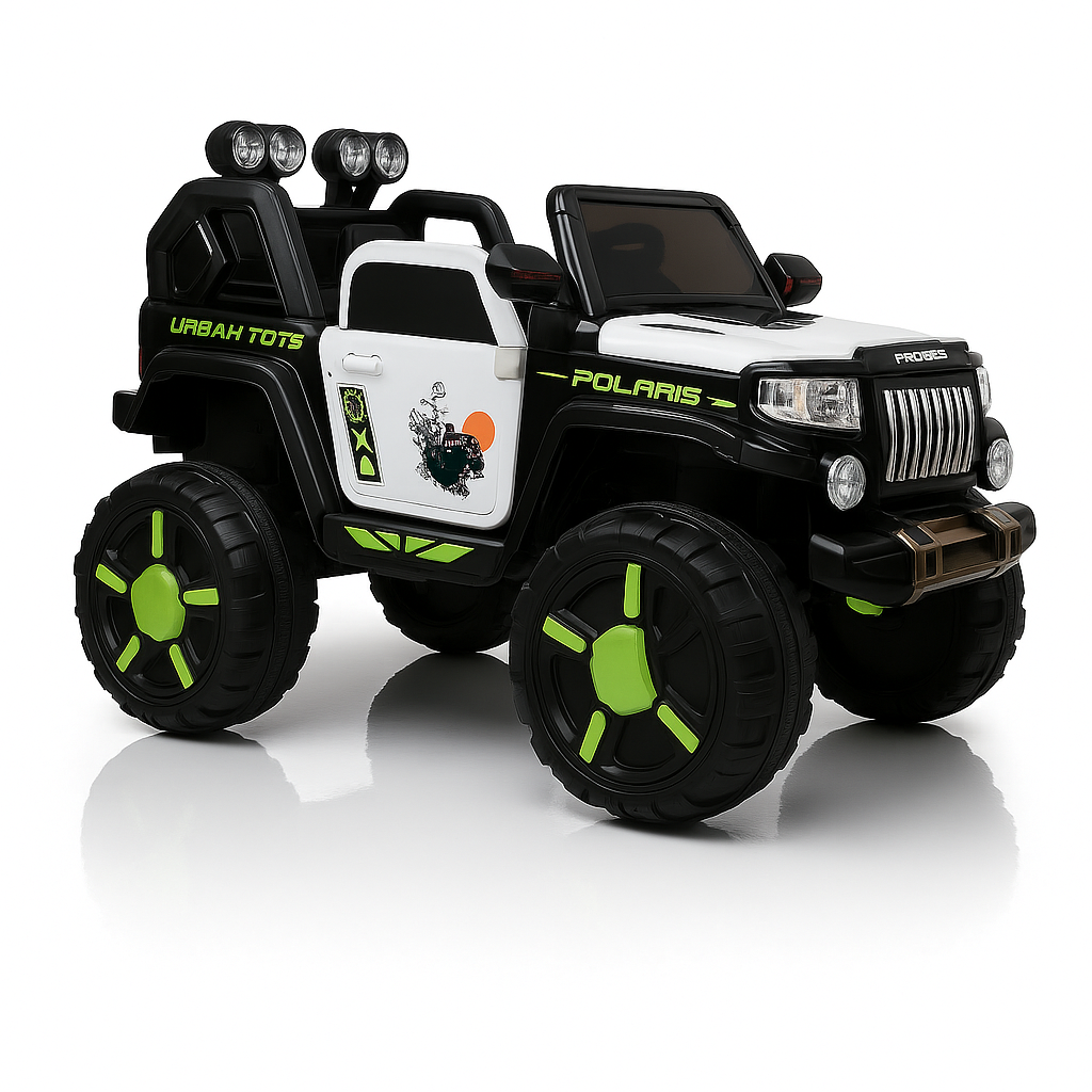 Urban Tots Rideon Jeep Battery Operated Black And White