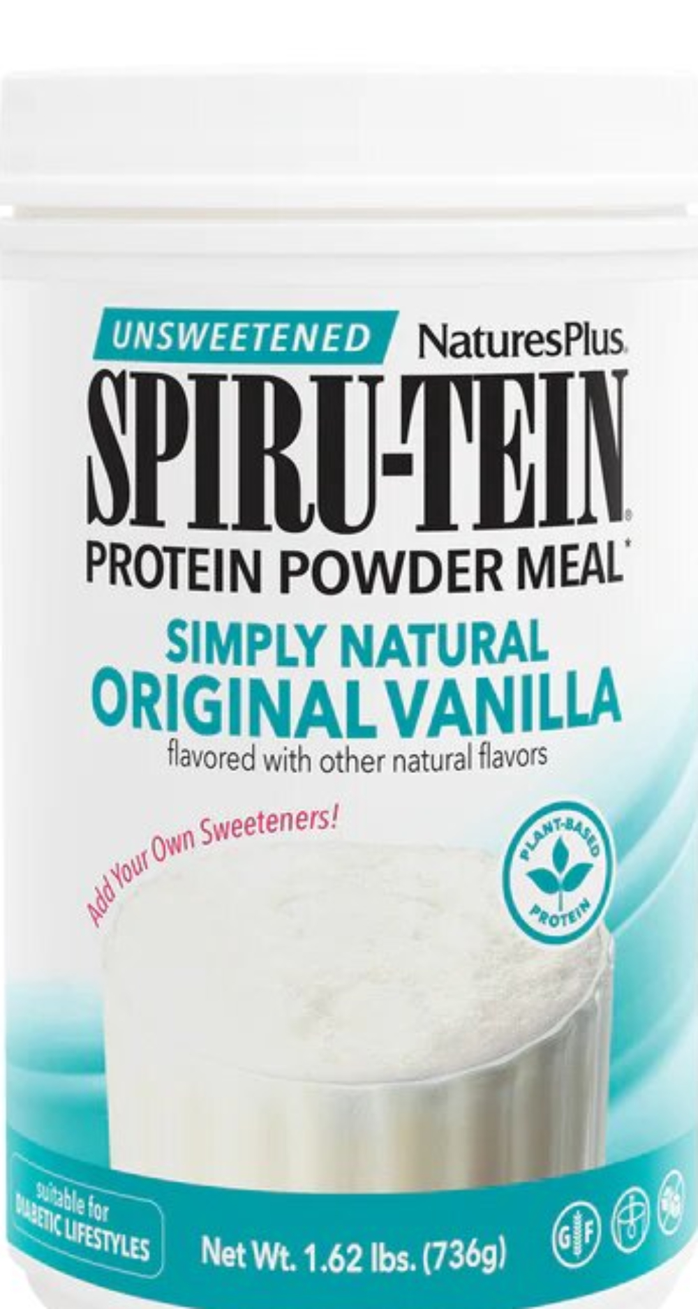 Natures Plus Spirutein Simply Natural Vanilla - 1.62 Lb