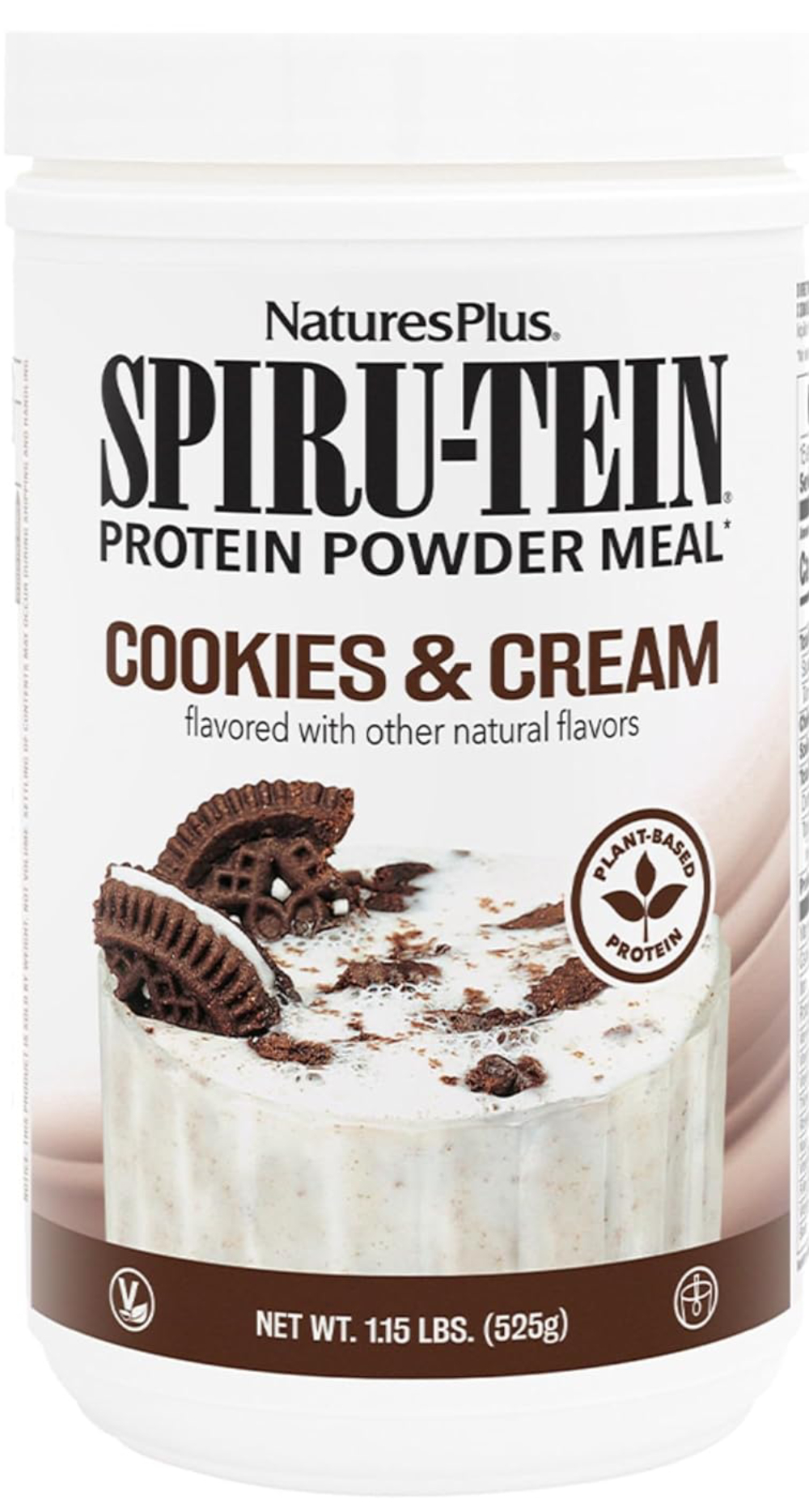 Natures Plus Spirutein Cookies & Cream - 1.15 Lb