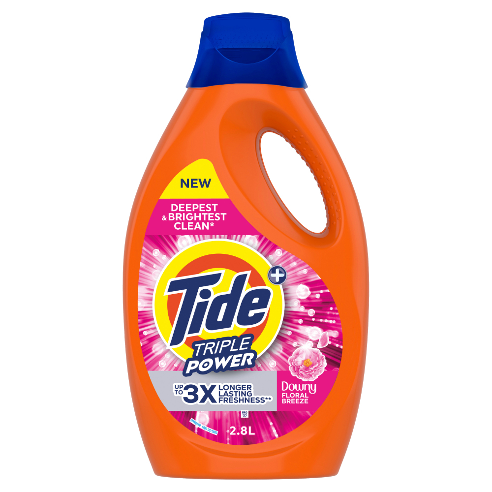 Tide Triple Power Floral Breeze Liquid Detergent, 2.8L