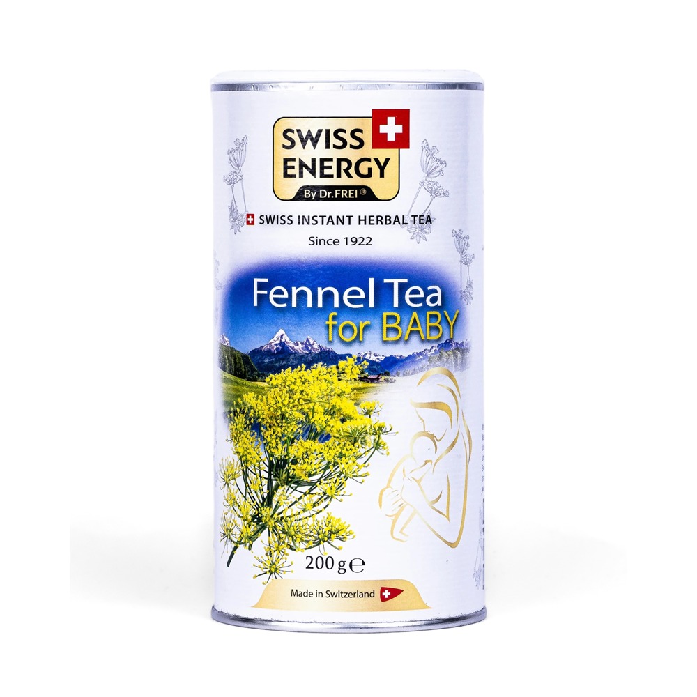 Swiss Energy Fennel Instant Herbal Tea for Babies, Gentle Digestion & Tummy Comfort, 200g