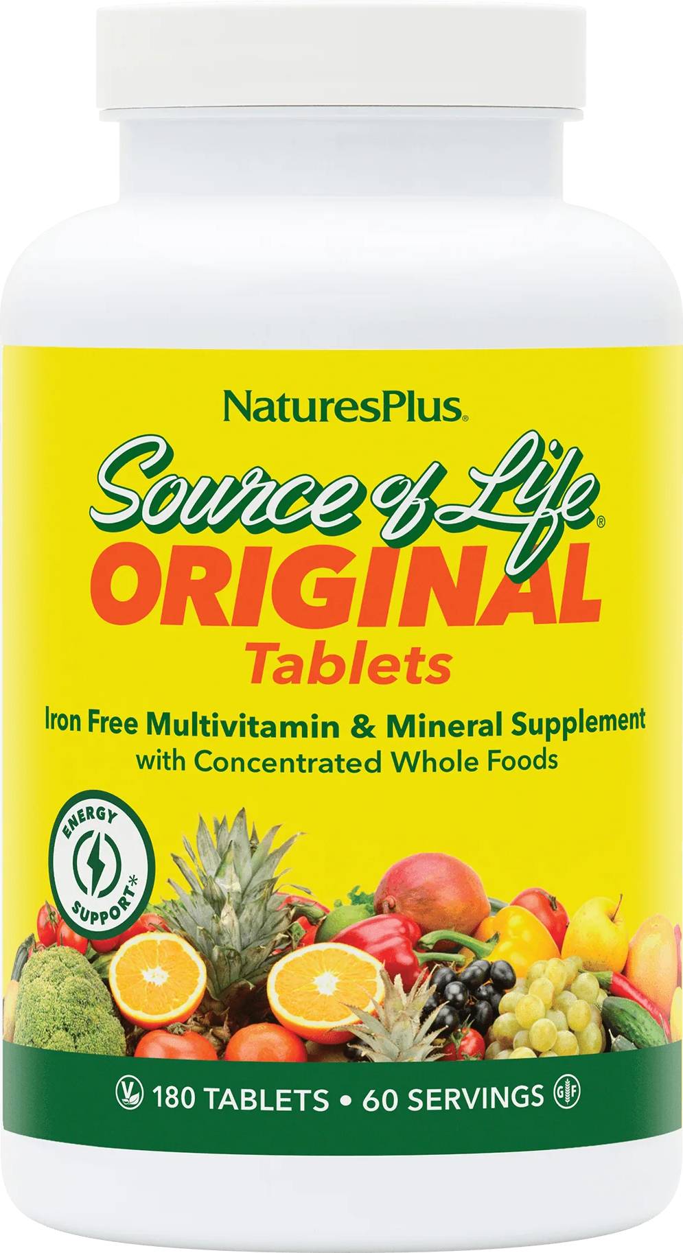 Natures Plus Source Of Life No-Iron 180 Tab