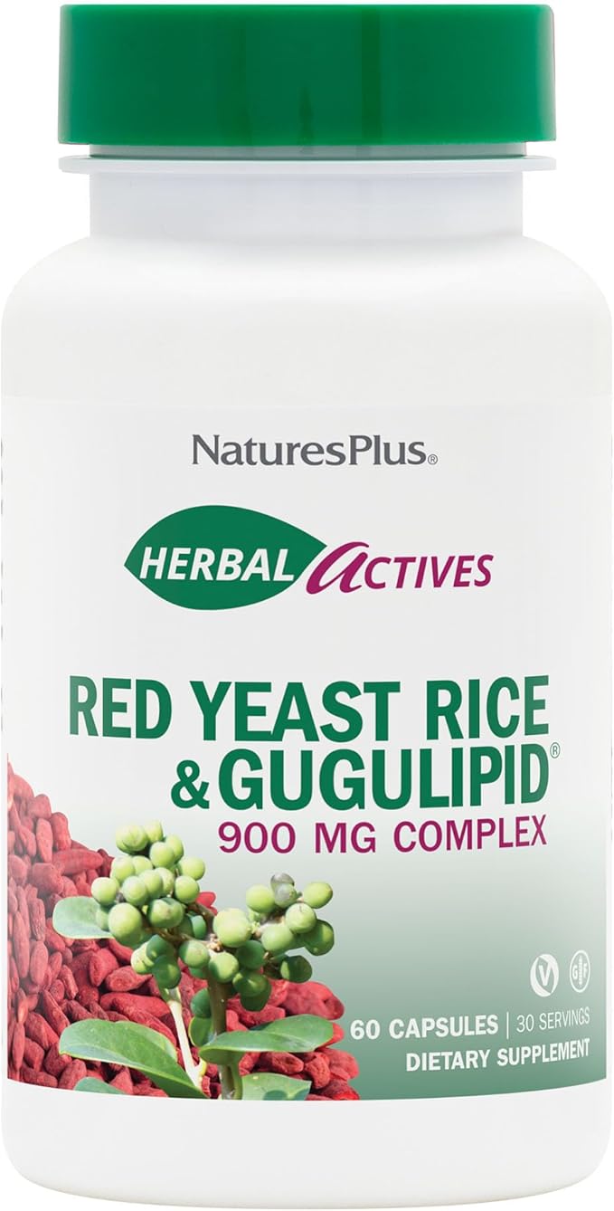 Natures Plus Red Yeast Rice + Gugulipid - 60 Capsules