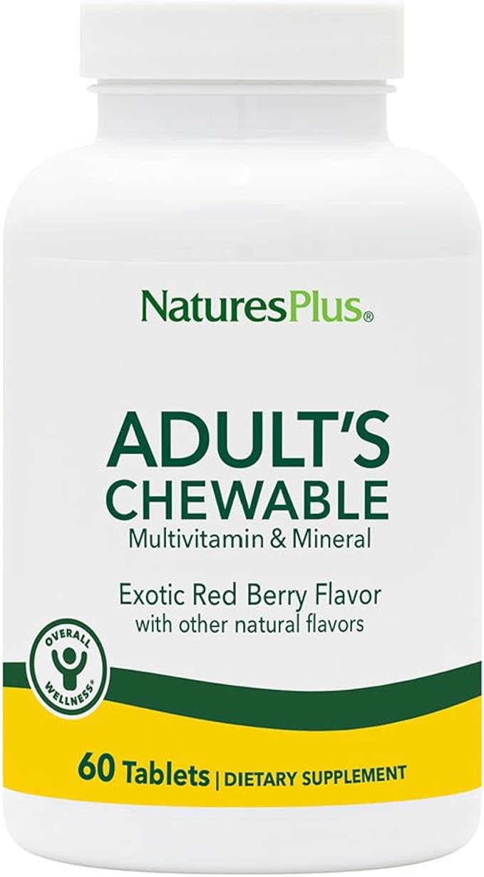 Natures Plus Adult Chewable Multi Red Fruit 60