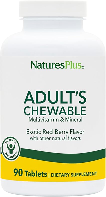Natures Plus Adult Chewable Multi Red Fruit 90