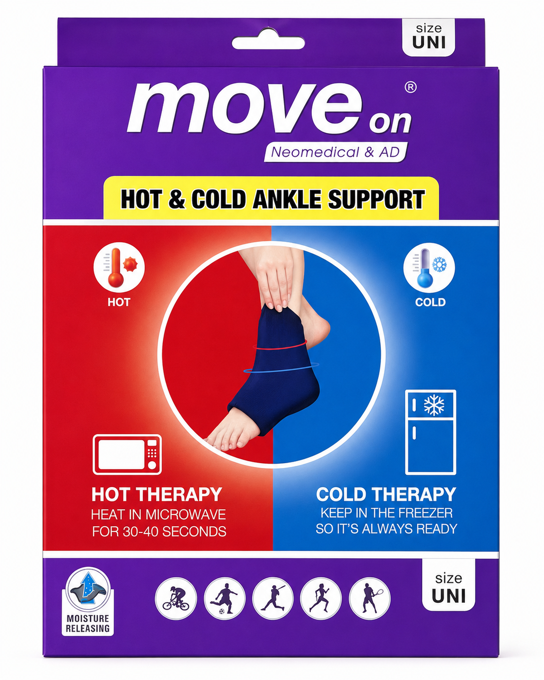 Move On Hot & Cold Ankle Support - Uni