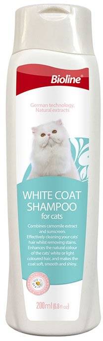 Bioline White Coat Shampoo For Cats - 200 ml