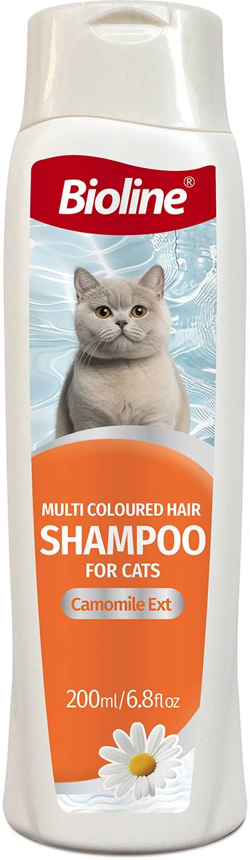 Bioline Multi Coloured Hair Shampoo For Cats - 200 ml