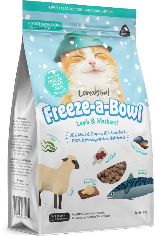 Loveabowl Freeze A Bowl Lamb & Mackerel For Cats - 85 gm
