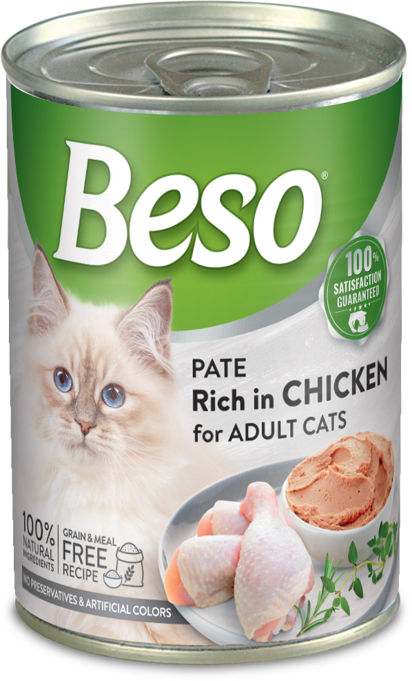 Beso Pate Rich In Chicken For Adult Cats - 400 gm
