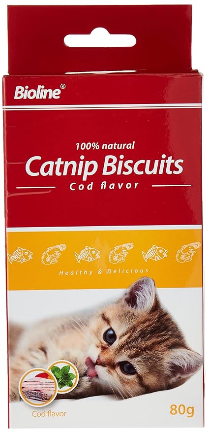 Bioline Catnip Biscuits Cod Flavor - 5 Pcs