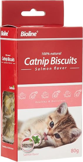 Bioline Catnip Biscuits Salmon Flavor - 5 Pcs