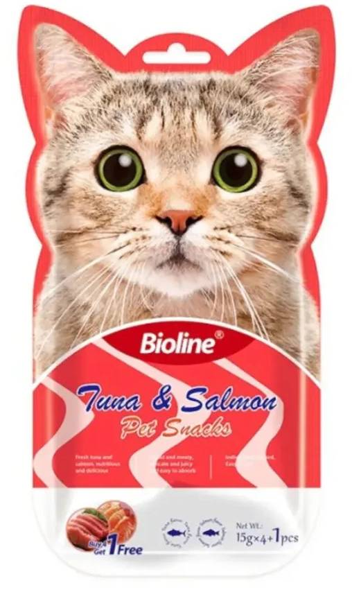 Bioline Pet Snacks With Tuna & Salmon - 5 Pcs