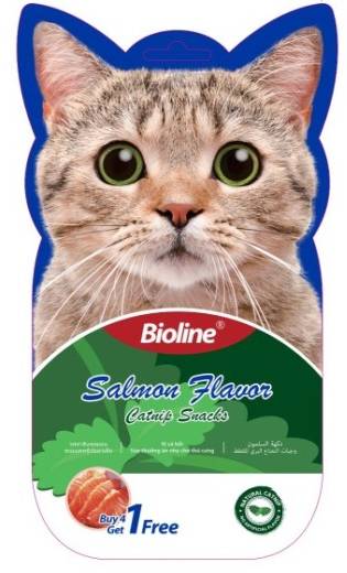 Bioline Catnip Snacks Salmon Flavor - 5 Pcs