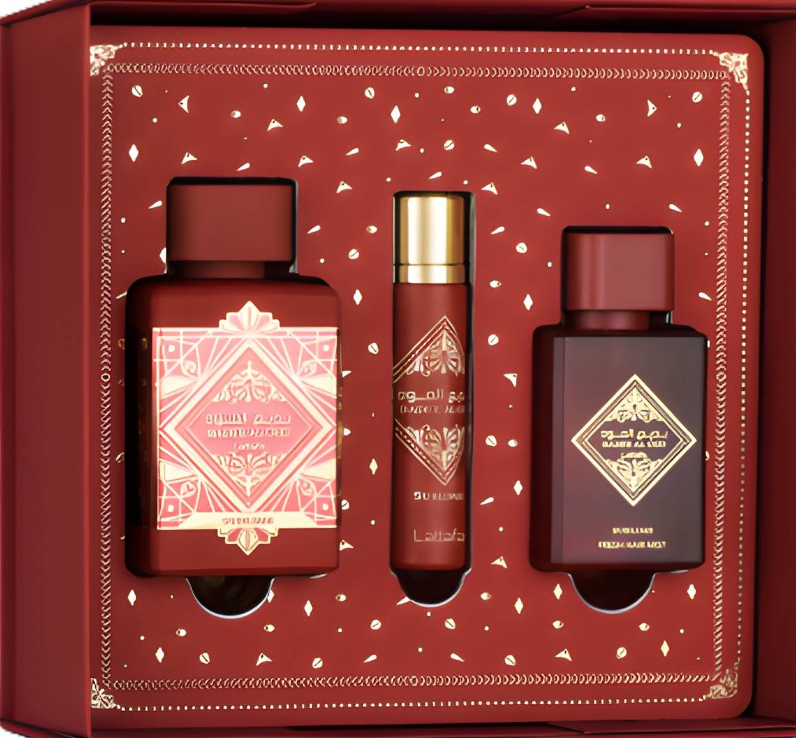 Lattafa Badee Al Oud Gift Set Travel Hair Mist