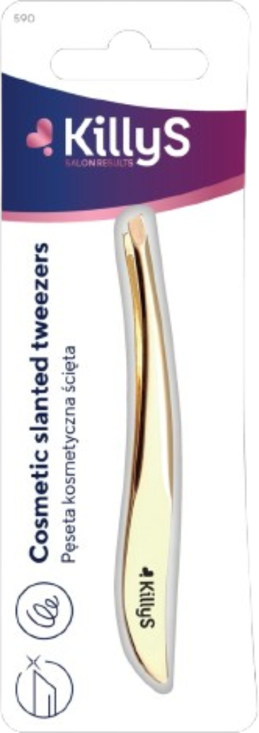 Killys Slanted Tweezers 24k Gold