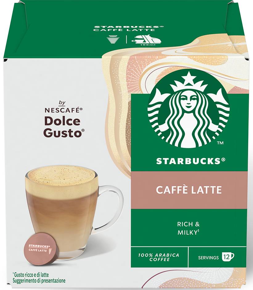 Starbucks Caffe Latte - 12 Capsules