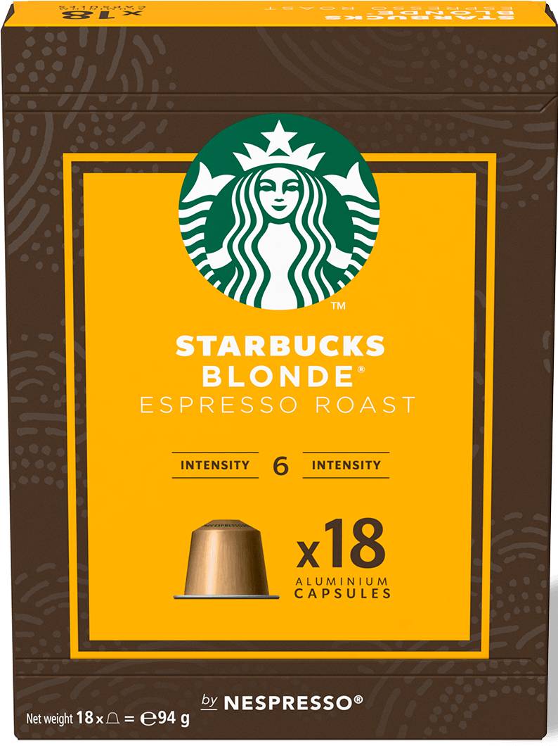 STARBUCKS BLONDE Roast Coffee Pods, Tube of 18, 94g