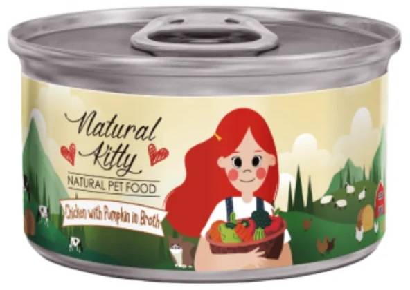 Natural Kitty Chicken & Pumpkin Wet Cat Food - 80 gm